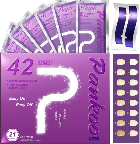 Purple teeth whitening strips - purple,