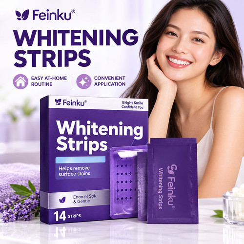 Purple teeth whitening strips - teeth,