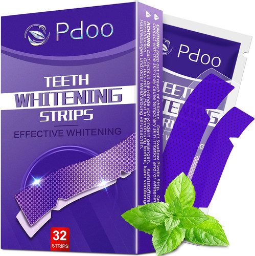 Purple teeth whitening strips - teeth,